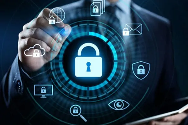 Biểu tượng khóa kỹ thuật số tượng trưng cho bảo mật tài khoản SUNWIN